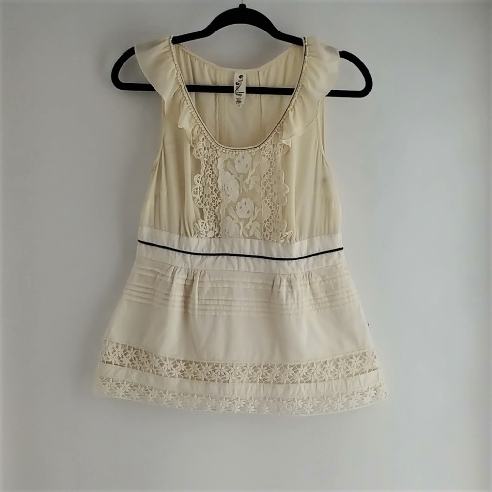 Anthropologie Floreat Silk &Cotton Sleeveless Top